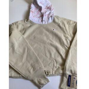 Champion reverse weave crop hoodie M